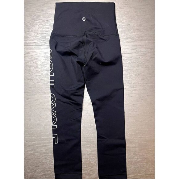 Lululemon x SoulCycle Logo Black Leggings Size 2 New Women's Activewear - Picture 6 of 7